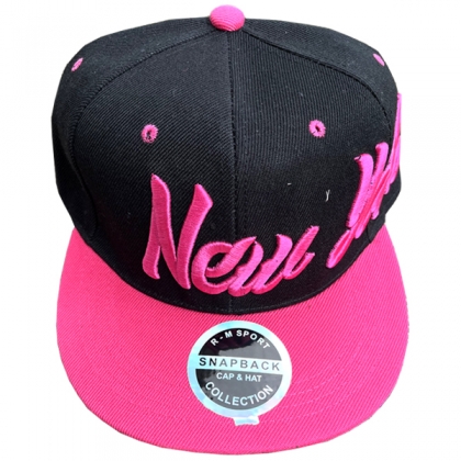 Casquette New York "Style" Noire & rose