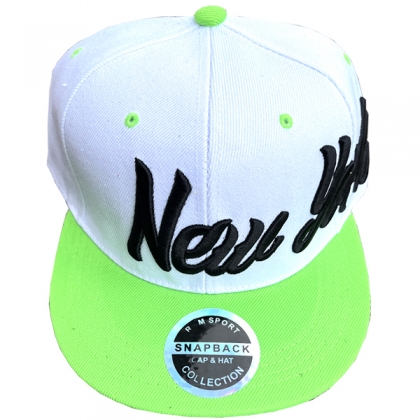 Casquette New York "Style" Blanche & verte