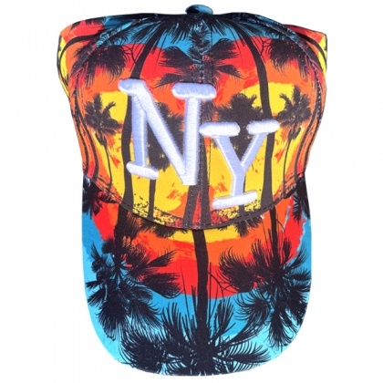 Casquette New York "Palms" Yellow Rainbow