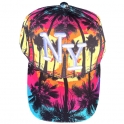 Casquette New York "Palms" Light Yellow Rainbow