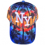 Casquette New York "Palms" Orange Rainbow