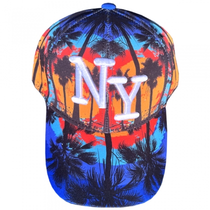 Casquette New York "Palms" Orange Rainbow