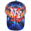 Casquette New York "Palms" Orange Rainbow
