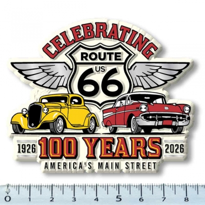 Magnet Route 66 "Celebrating 100 Years" Slick