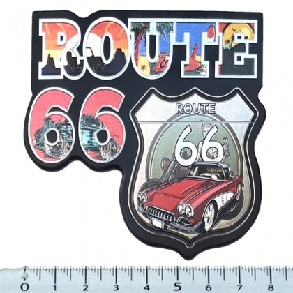 Magnet Route 66 "Pictures" Métallisé