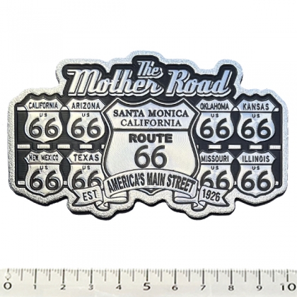 Magnet Route 66 "8 States" Métallisé