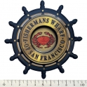 Magnet San Francisco "Fisherman's Wharf" en bois et en relief