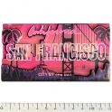 Magnet San Francisco "Pink" en bois et en relief