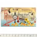 Magnet San Francisco "Flowers Monuments" en bois et en relief