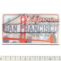 Magnet San Francisco "GG City By The Bay" en bois et en relief