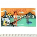Magnet San Francisco "Combi" en bois et en relief