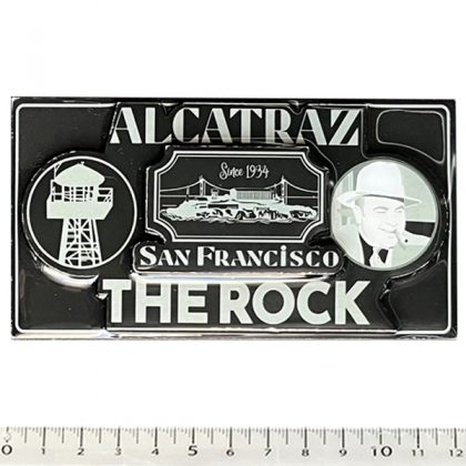Magnet San Francisco "Al Capone" en bois et en relief
