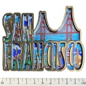 Magnet San Francisco "Letters" en bois et en relief