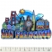 Magnet San Francisco "Rainbow Monuments" en bois et en relief