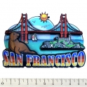 Magnet San Francisco "Rainbow" en bois et en relief