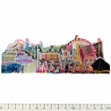 Magnet Las Vegas "Pink Monuments" en bois verni et en relief