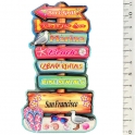 Magnet San Francisco "Beach Signs" en bois et en relief