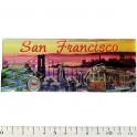 Magnet San Francisco "Golden Sky" en bois et en relief