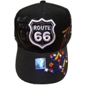 Casquette Route 66 "Map 2" Noire
