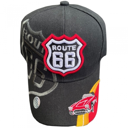 Casquette Route 66 "Corvette" Noire