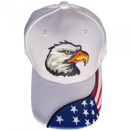 Casquette USA "Flag Visor" Blanche