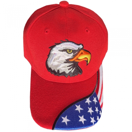 Casquette USA "Flag Visor" Rouge