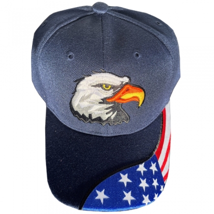 Casquette USA "Flag Visor" Bleu Nuit
