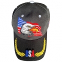 Casquette USA "Lauriers 2" Noire