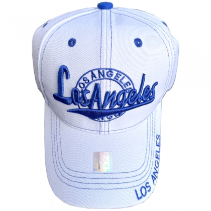 Casquette Los Angeles "Writing" Blanche et Bleue