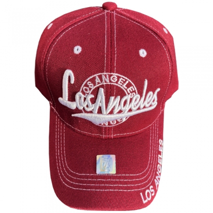 Casquette Los Angeles "Writing" Bordeaux et Blanche