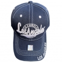 Casquette Los Angeles "Writing" Bleu Nuit et Blanche
