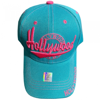 Casquette Los Angeles "Hollywood" Turquoise & rose