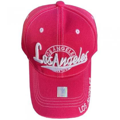 Casquette Los Angeles "Writing" Rose et Blanche