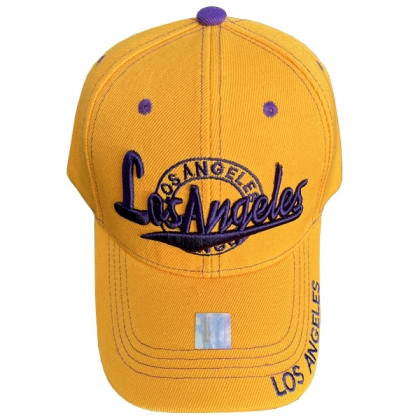 Casquette Los Angeles "Writing" Jaune et Violet