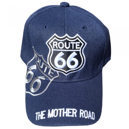 Casquette Route 66 "Classic Mother Road" Bleu Nuit