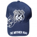 Casquette Route 66 "Classic Mother Road" Bleu Nuit