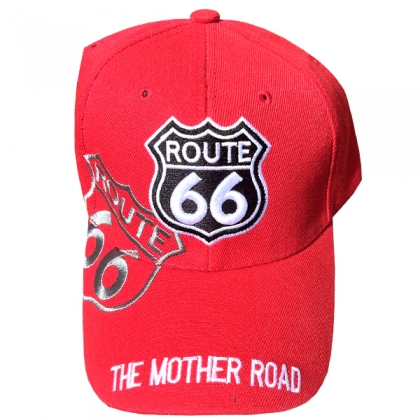 Casquette Route 66 "Classic Mother Road" Rouge