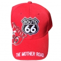 Casquette Route 66 "Classic Mother Road" Rouge