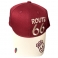 Casquette Route 66 "Bi Color" Bordeaux et Beige