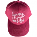Casquette San Francisco "Symbols" Bordeaux