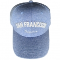 Casquette San Francisco "Classic" Bleu Ciel Chiné