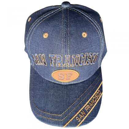 Casquette San Francisco "SF Logo" en jean bleu