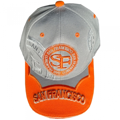 Casquette San Francisco "SF Stamp" Gris et Orange