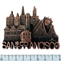Magnet San Francisco "Symbols" M&eacute;tal Cuivre