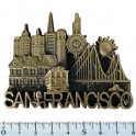Magnet San Francisco "Symbols" M&eacute;tal Dor&eacute;