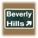 Plaque "Beverly Hills Exit" verte
