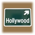 Plaque "Hollywood Exit" verte