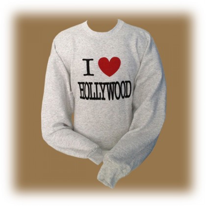 Sweat Shirt "I Love Hollywood" gris