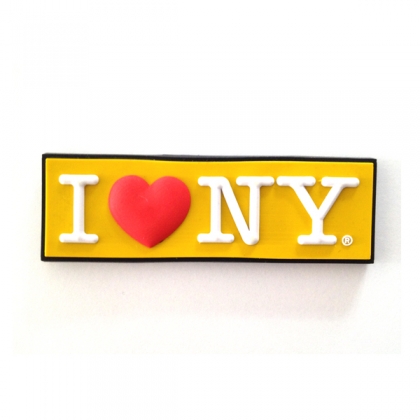 Magnet "I Love New York" caoutchouc jaune