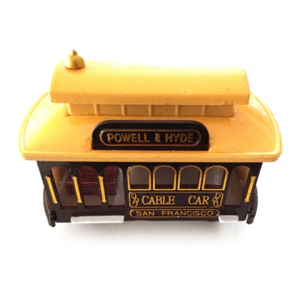 Magnet GEANT San Francisco "Cable Car" marron et beige